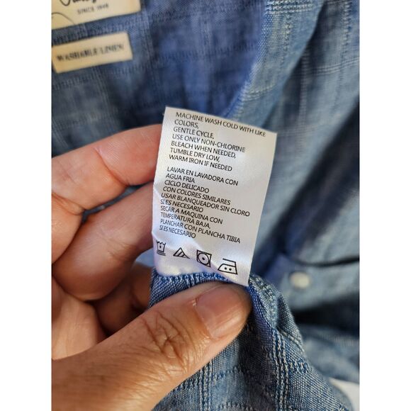 Vintage WEATHERPROOF Linen Blend Short Sleeve Button Down Shirt XXL - Picture 5 of 7